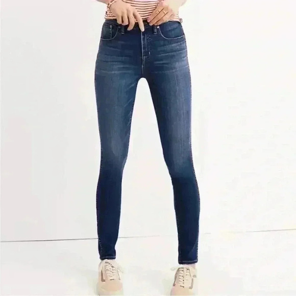 Madewell Skinny Skinny Mid-Rise Blue Jeans Size 25 - Picture 1 of 9